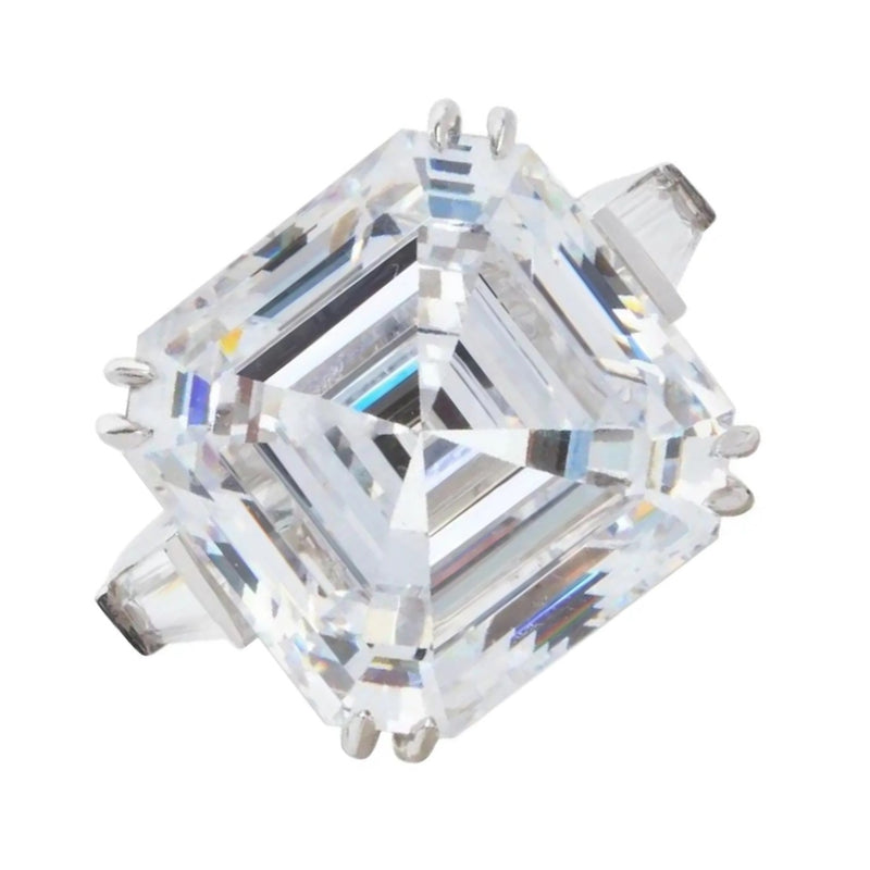 3 ctw Emerald Lab Grown Diamond Solitaire Engagement Ring - Grownbrilliance